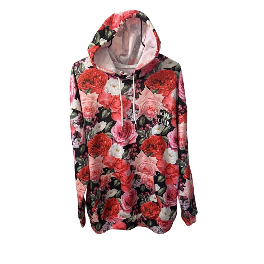 Anti Social Social Club Guard Down Flower Hoodie Size XL